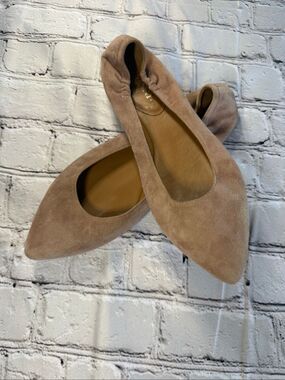 Cordani Mavis Pointed Toe Suede Flat Tan Beige Size 38 7.5